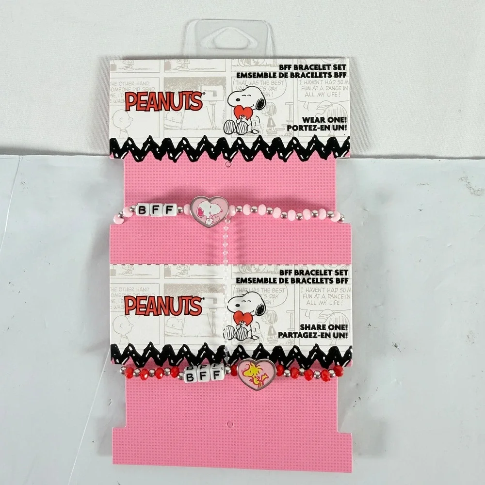 Peanuts Snoopy Woodstock BFF Friendship Necklace Bracelet Jewelry Lot New